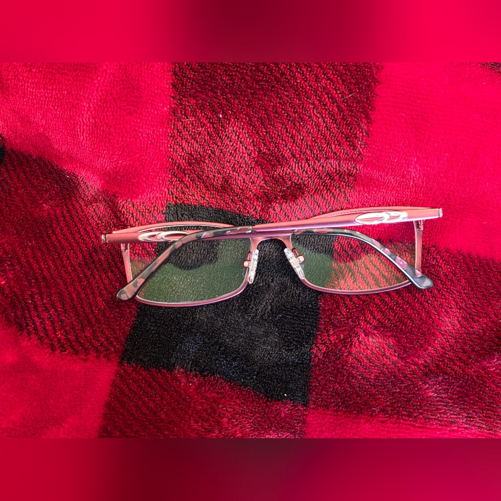 Titanium Piper Red Rectangular Eyeglass Frames - image 2